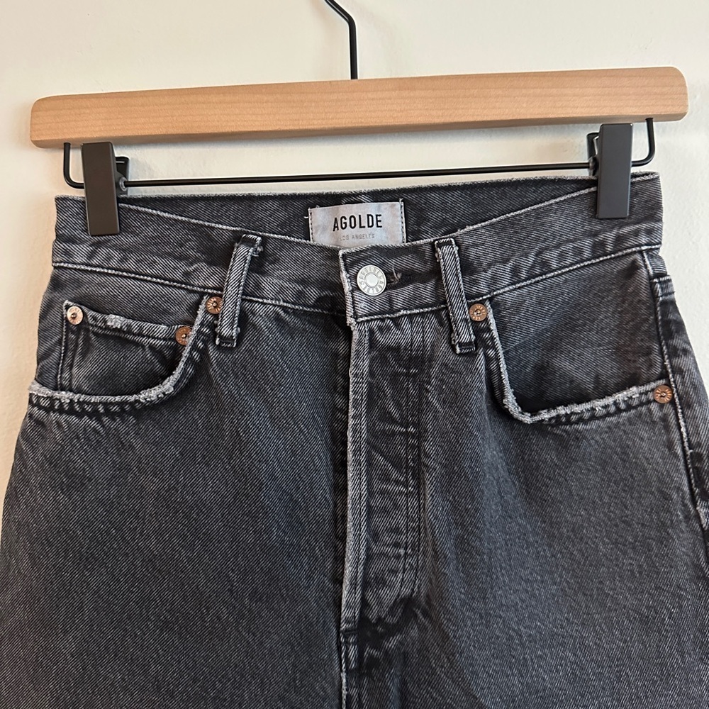 AGOLDE High Rise 90s Pinch Jeans - Black- Size 23 - Picture 9 of 14